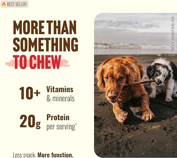 Natural Farm Odor-Free Collagen Chews, (12-Inch, 12-Pack), Long Lasting Bully Sticks & Rawhide Alternative Dog Treats, 95% Collagen, High Protein Best Dental Dog Treats – Medium & Large Dogs