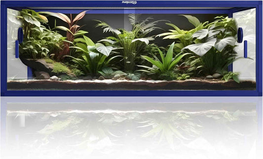 85 Gallon Snake Enclosure, Front Opening Reptile Tank for Easy Maintenance, Reptile Terrarium with Top Screen Ventilation 48''x24''x18''
