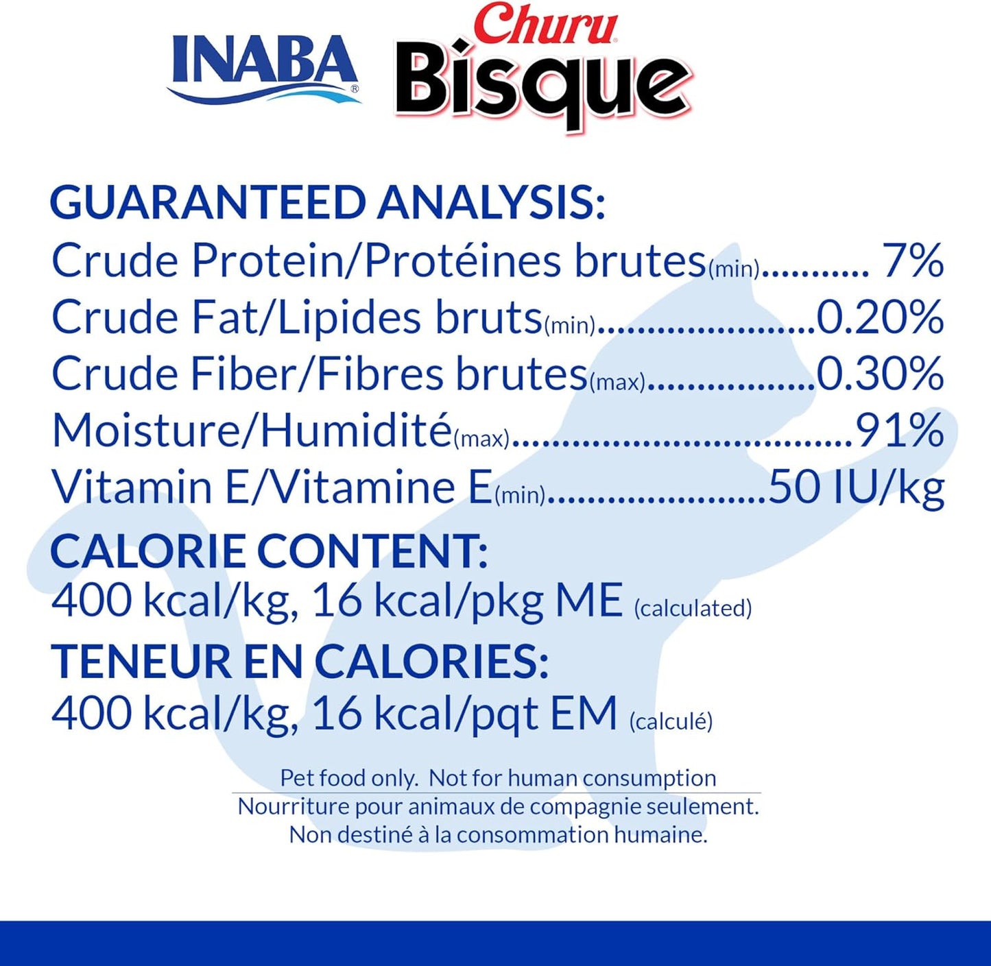 INABA Churu Bisque for Cats, Creamy Lickable Purée Side Dish with Vitamin E, 1.4 Ounces per Pouch, 12 Pouches, Tuna Recipe