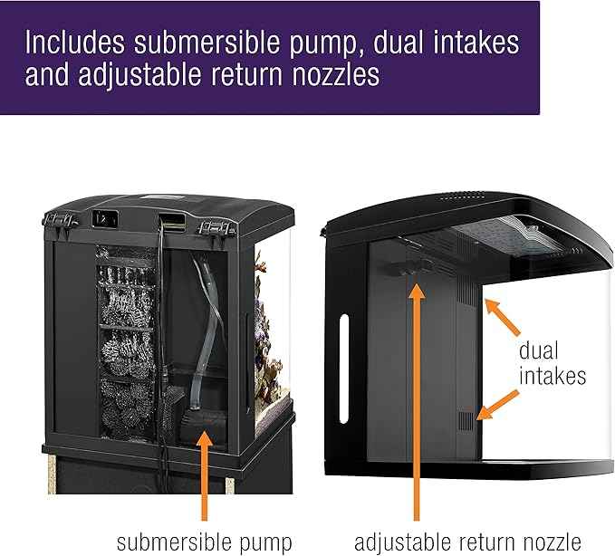 Coralife BioCube, Aquarium Kit, Nano Tank, Customizable LED Lighting, for Saltwater and Freshwater Environments, 16 Gallons