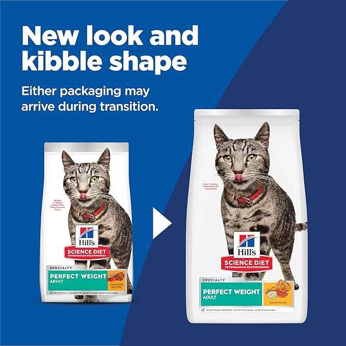 Hill's Science Diet Adult Perfect Weight Dry Cat Food, Chicken, 3 lb. Bag