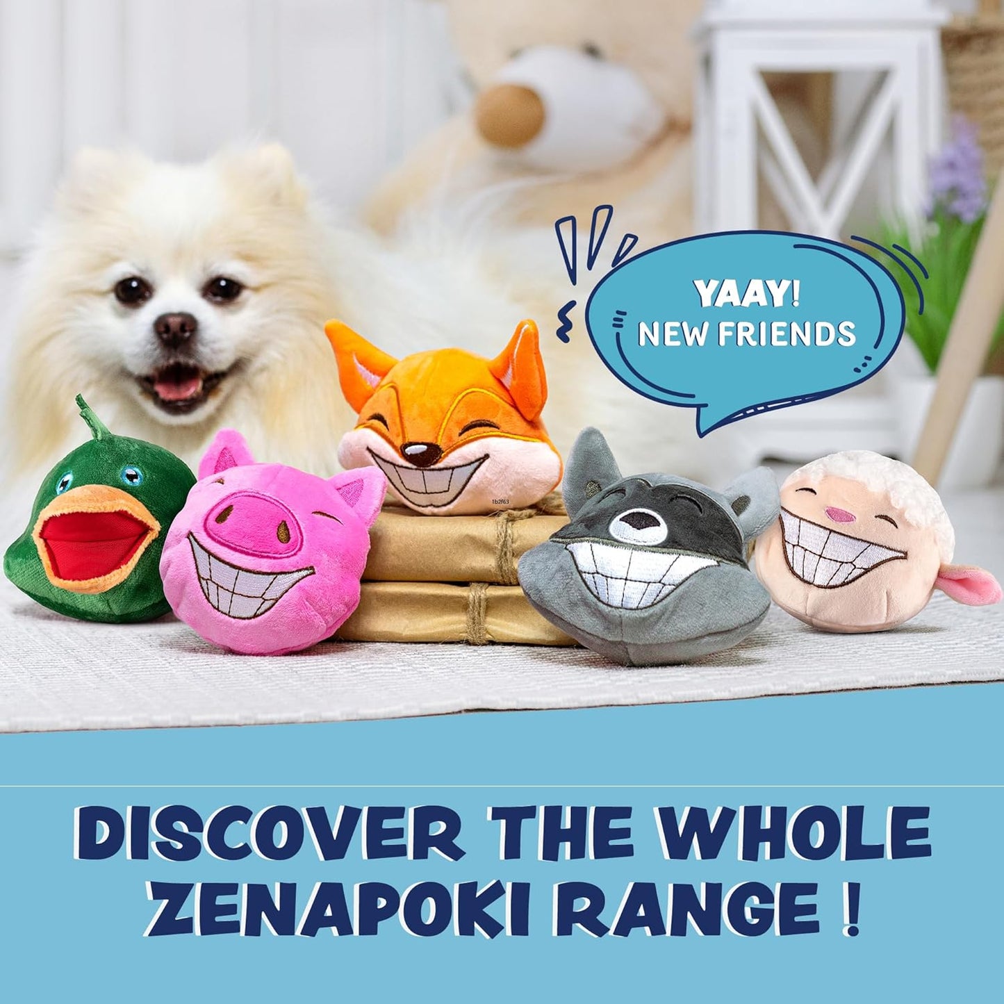 Dog Toys for Aggressive Chewers (3in1) - Squeaky Dog Toys Interactive - Dog Toys for Medium Dogs, Large & Small Breeds - Puppy Teething Chew Dog Toy - Juguetes Perros - Sheep