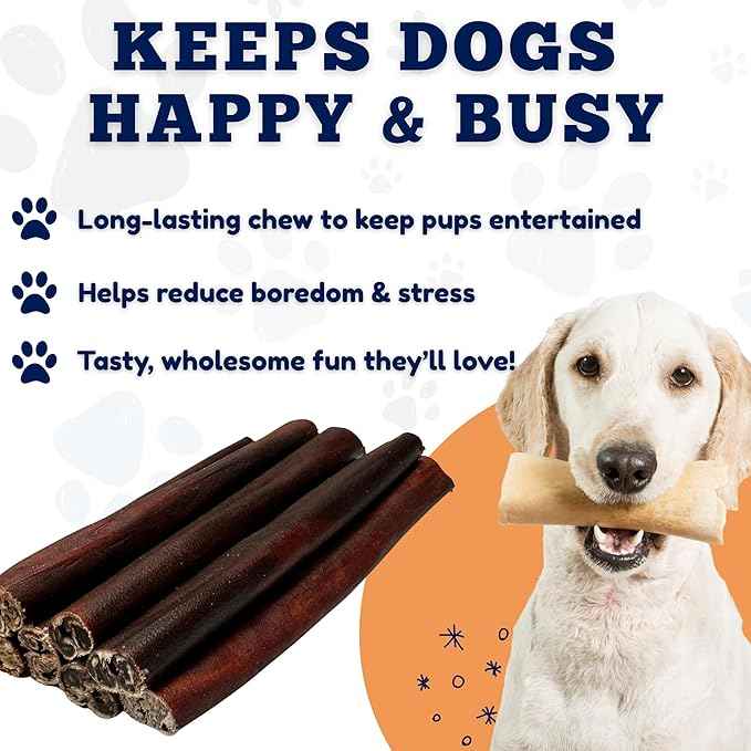 Amazing Dog Treats 12 Inch Collagen Stick - (50 Count)- Collagen Sticks for Dogs - No Hide Dog Bones