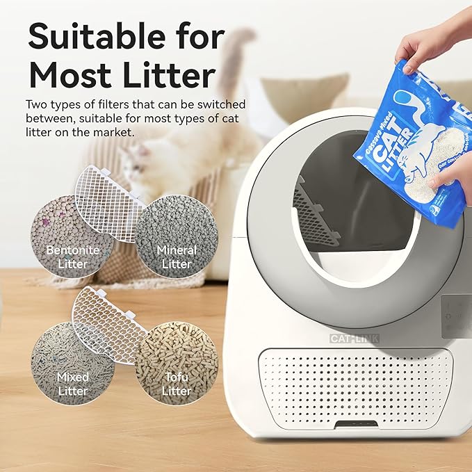 CATLINK Self Cleaning Cat Litter Box for Multiple Cats, Health Monitoring, Automatic Litter Box with APP, Triple Odor Control, Includes 60 Trash Bags, 65L Extra Large Robot (Luxury Pro-X)
