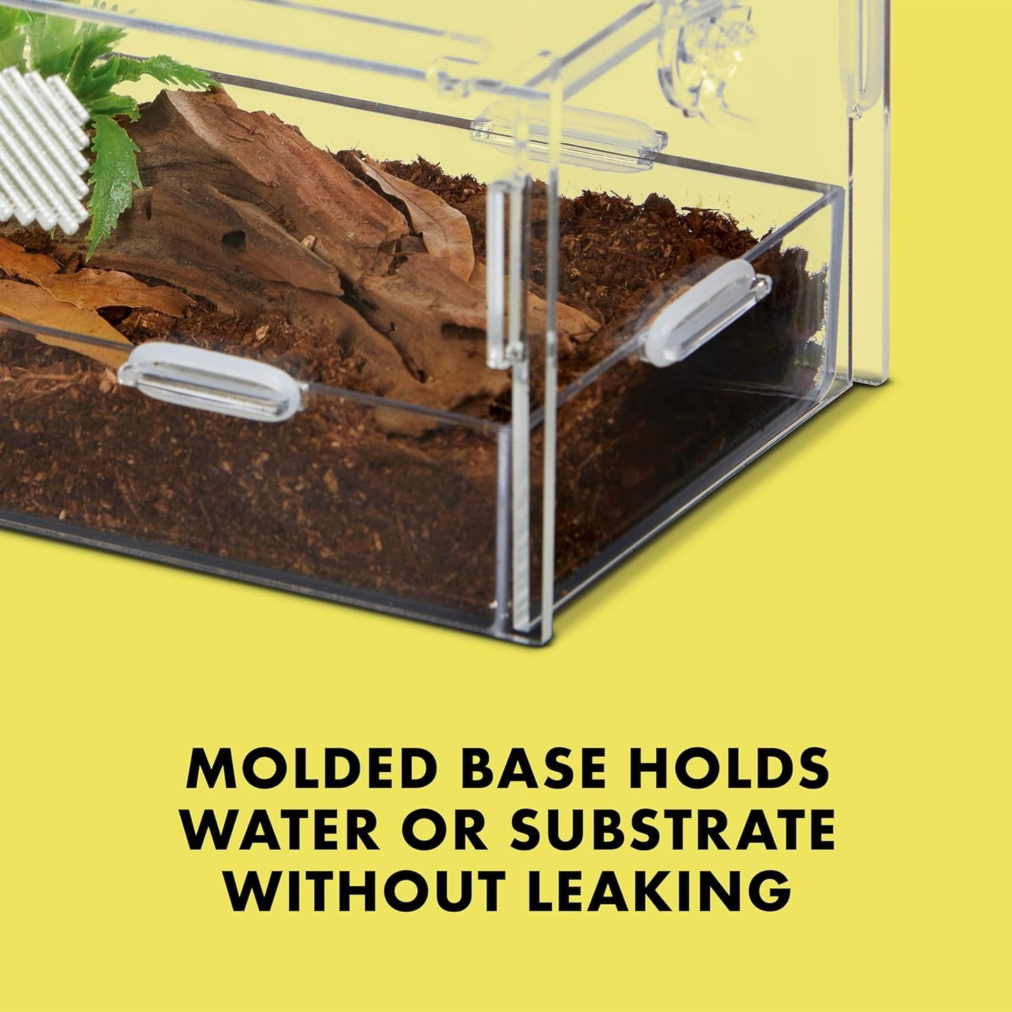 Zilla Micro Habitat Terrarium, Terrestrial, with Locking Latch, for Isopods, Spiders, Insects, Small - FurryFun