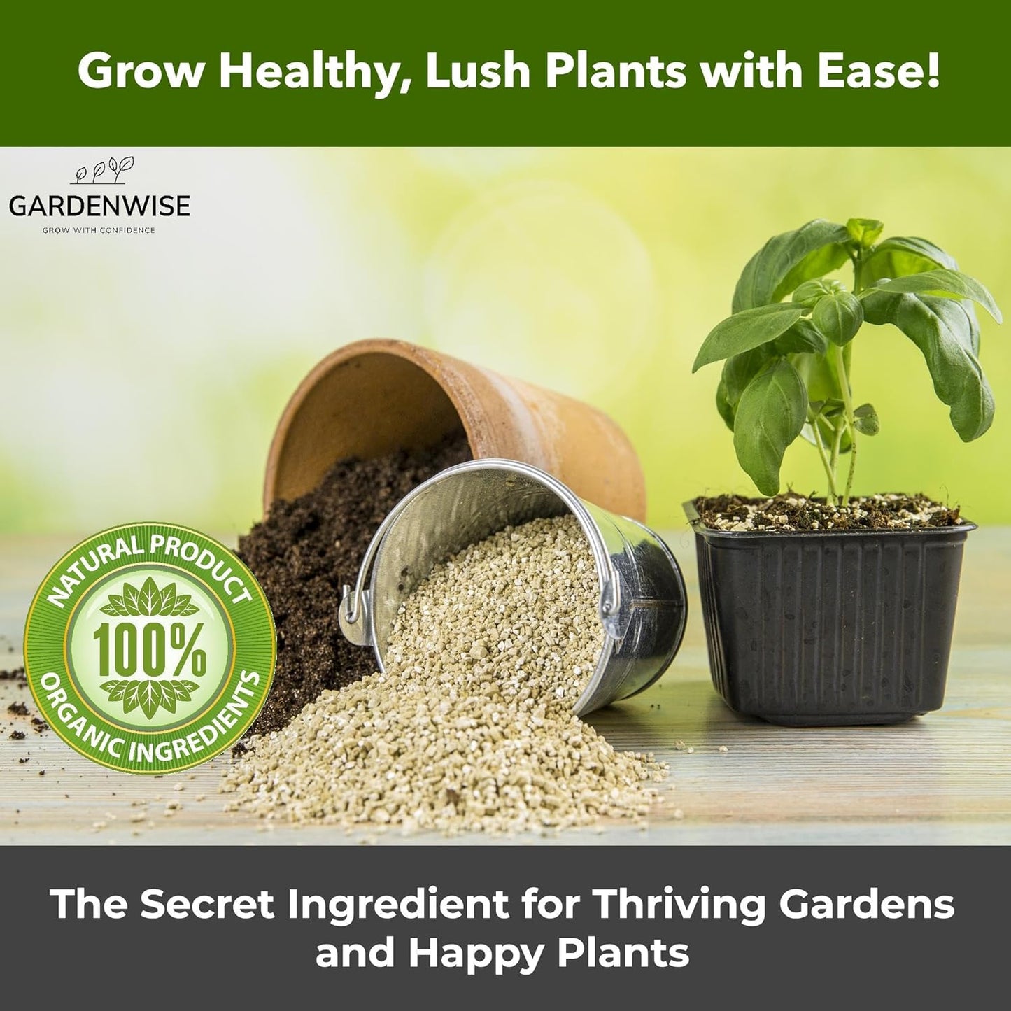 Organic Superfine Vermiculite for Indoor Gardening Plants and Mushrooms – Enhances Soil Aeration, Seed Germination, Rooting Cuttings – Small Packages and Bulk (Vermiculite Grade 1 - Superfine, 5 qt)