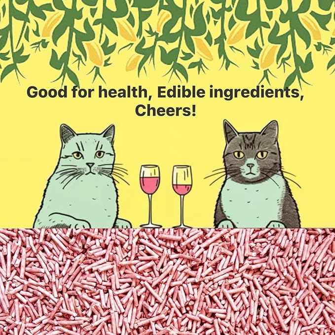 2pcs Pack (6L x 2) Tofu Cat Litter, Clumping Kitty Litter, Flushable,Pea Fiber,Dust Free, Odor Control, Low Tracking, Lightweight (Peach)