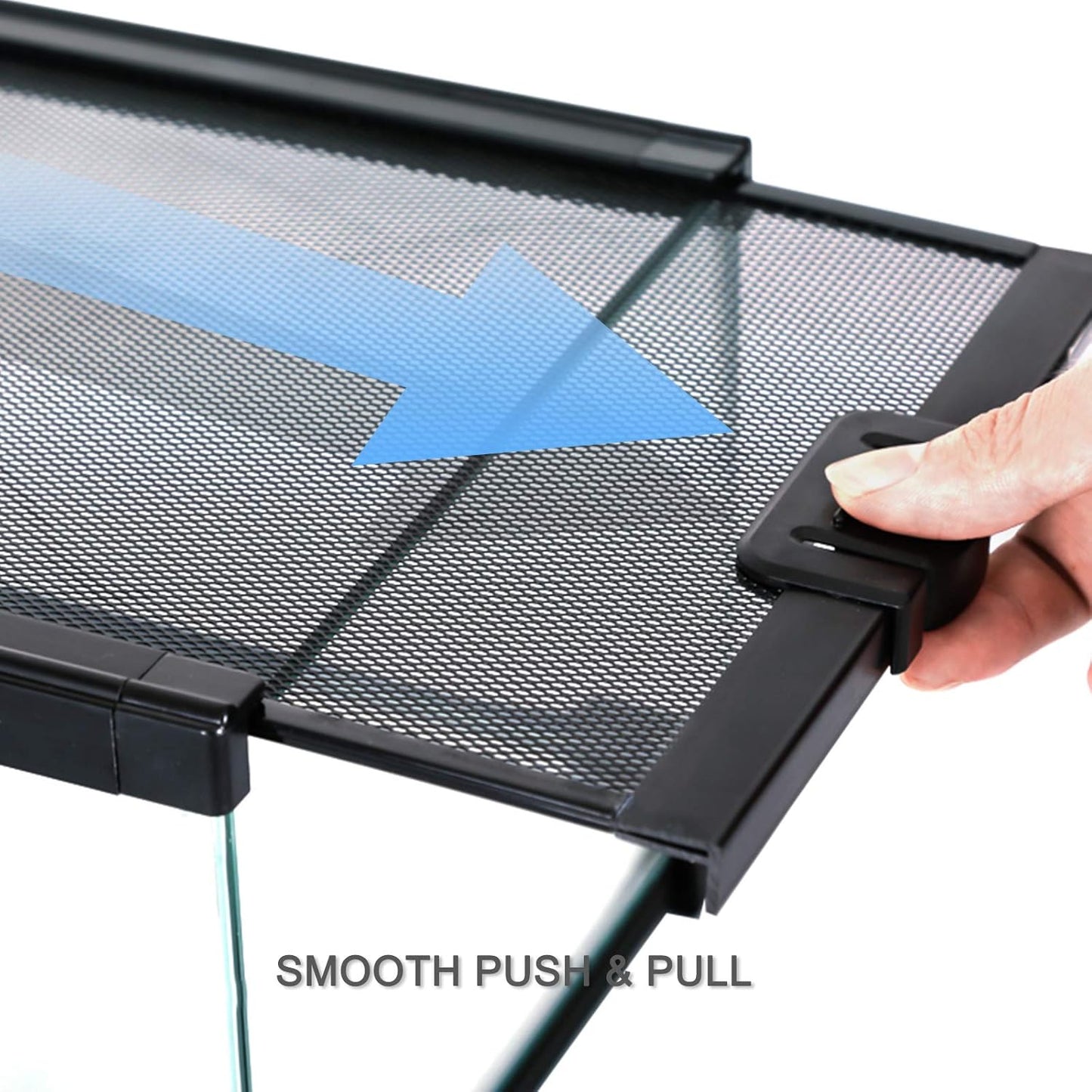 REPTI ZOO Full Glass 15 Gallon Reptile Tank, Medium Reptile Terrarium for Gecko Hermit Crab Hognose Snake etc, Top Screen Ventilation & Feeding - FurryFun