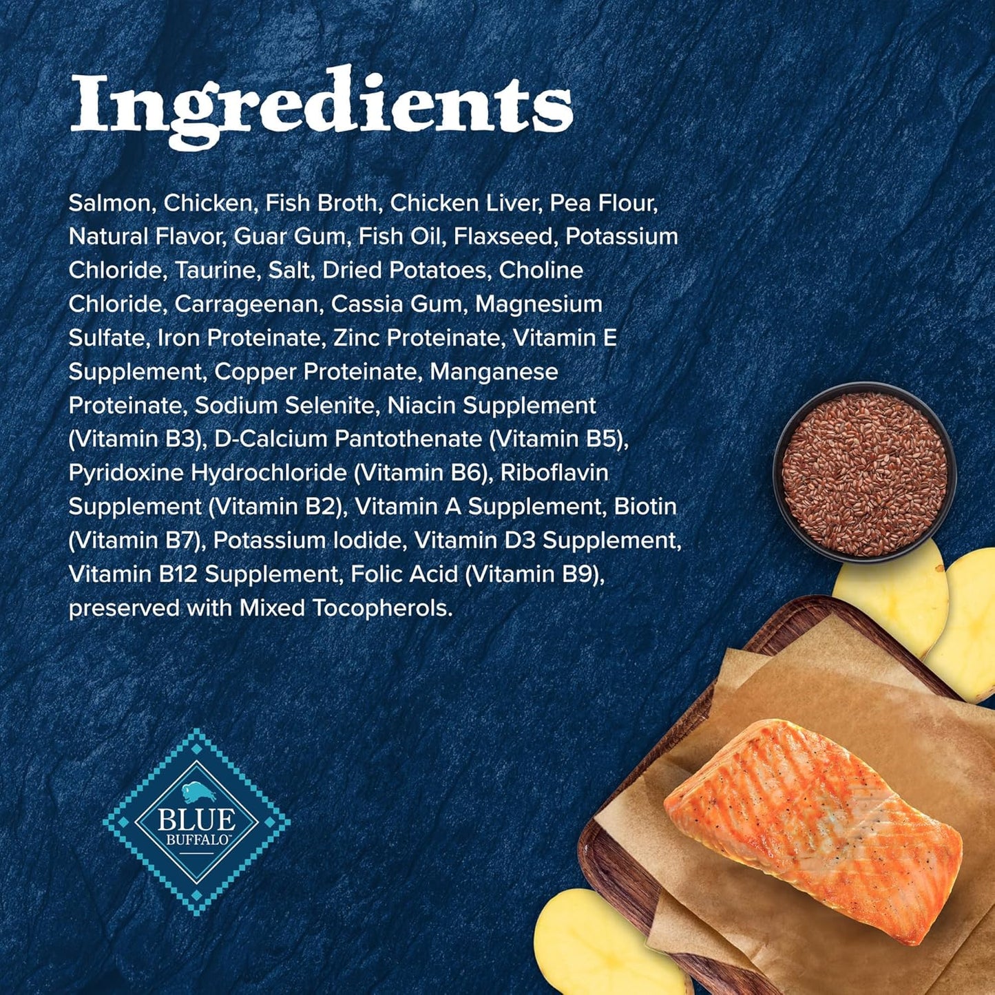 Blue Buffalo Wilderness Natural High-Protein Grain-Free Wet Food for Adult Cats, Salmon Paté, 5.5-oz. Cans, 24 Count
