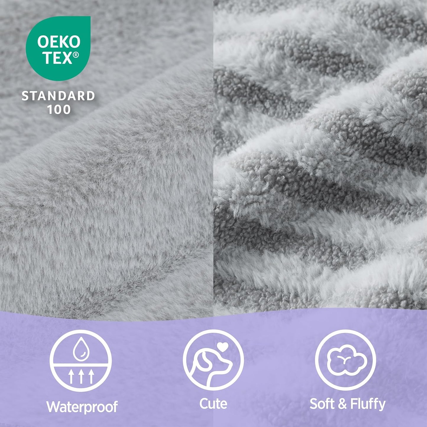 LE SURE Cute Dog Beds Large Sized Dog, Orthopedic Waterproof Large Pet Bed with Sides, Non-Slip Bottom and Egg-Crate Foam Pet Couch Sofa with Washable Removable Cover, Grey