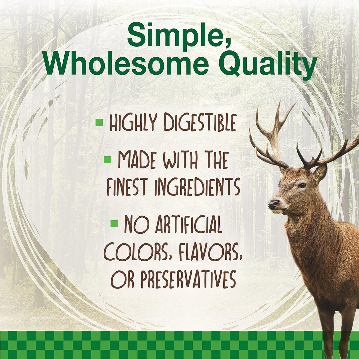 Nylabone Healthy Edibles WILD Natural Longer-Lasting Chew Treats, Venison Flavor, Large Dogs Up to 50 lbs - Made in USA (1 Count)