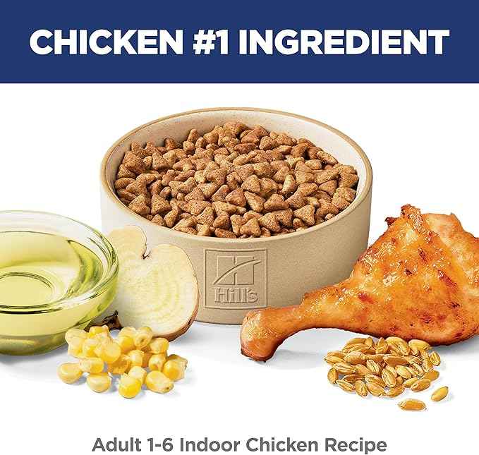 Hill's Science Diet Indoor, Adult 1-6, Easy Litter Box Cleanup, Dry Cat Food, Chicken Recipe, 15.5 lb Bag