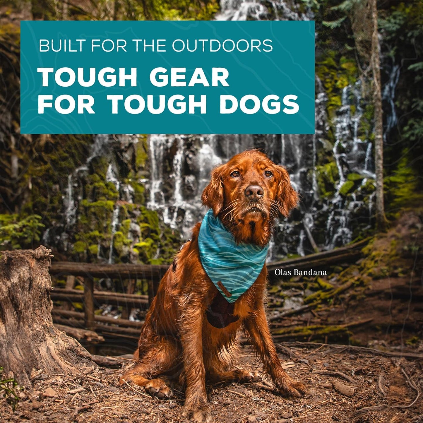 Wilderdog Dog Bandana with Lightweight Quick Drying Poly-Blend Mesh Material in Mustard