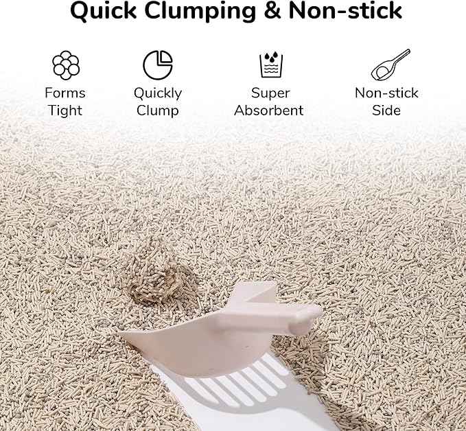 FUKUMARU Tofu Cat Litter, Strong Clumping Cat Litter Pellets, Effective Odor Control, Ultra Absorbent, Dust Free, Natural, Lightweight, Low Tracking, White Tea, 6lb x 3 Bags