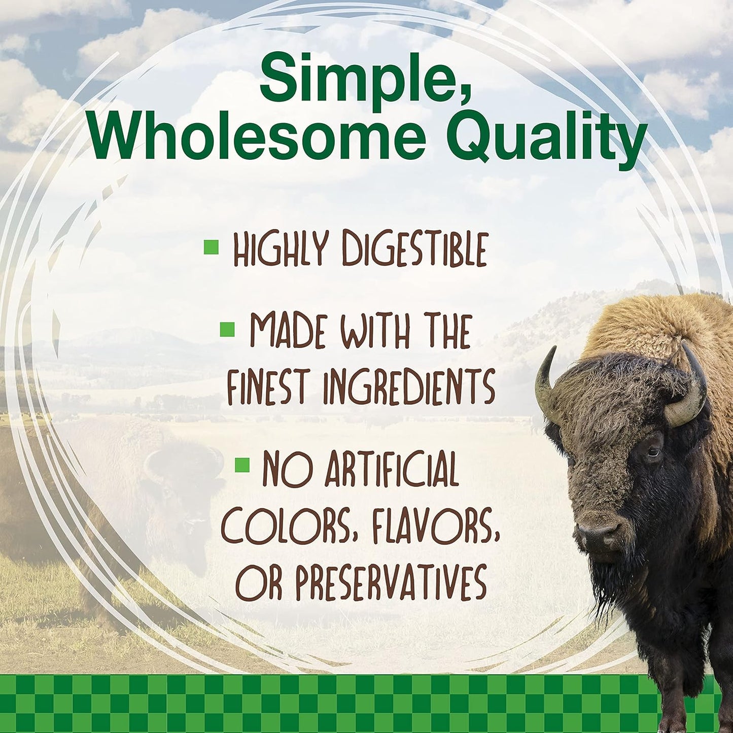 Nylabone Healthy Edibles WILD Natural Dog Chew Treats, Bison Flavor, Small Dogs Up to 20 lbs - Made in USA (16 Count)